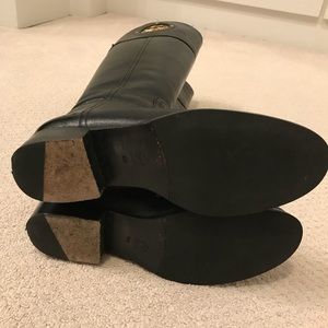Tory Burch Black Riding Boots Size 8
